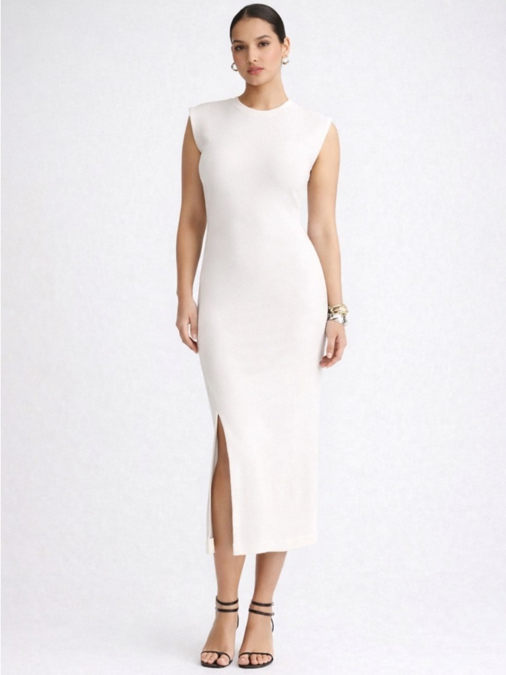 J. Crew Sleeveless sweater-dress stretch viscose blend White Various NEW BY501